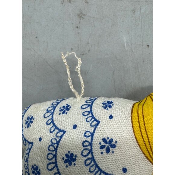 Vintage Handmade Fabric Angel Christmas Ornament candy canes red green 5.5" READ - Picture 7 of 9